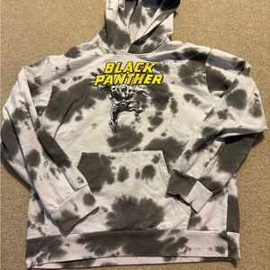 Marvel Black Panther Gray Tie-Dye Hoodie